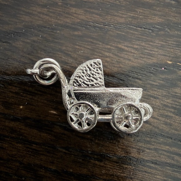 Jewelry - Vintage Sterling Silver Baby Carriage Charm